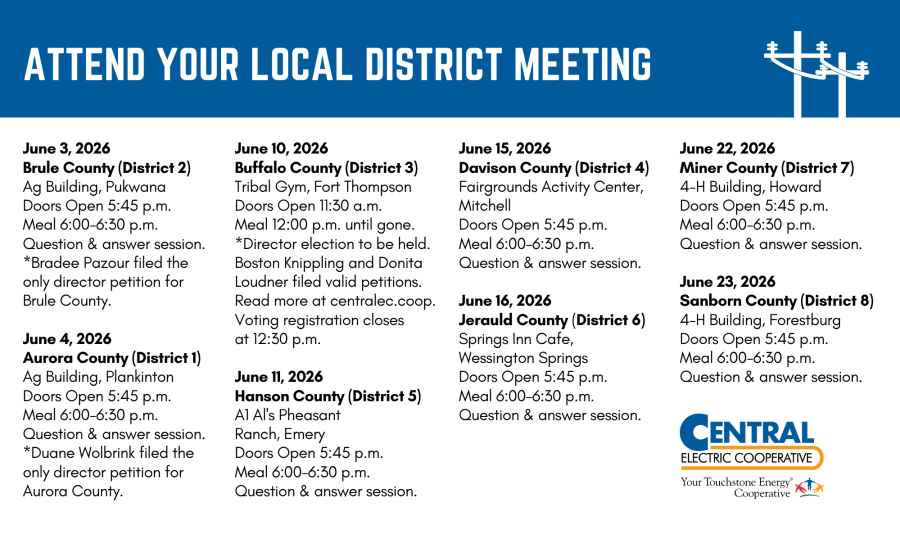 District Meeting Calendar 2026