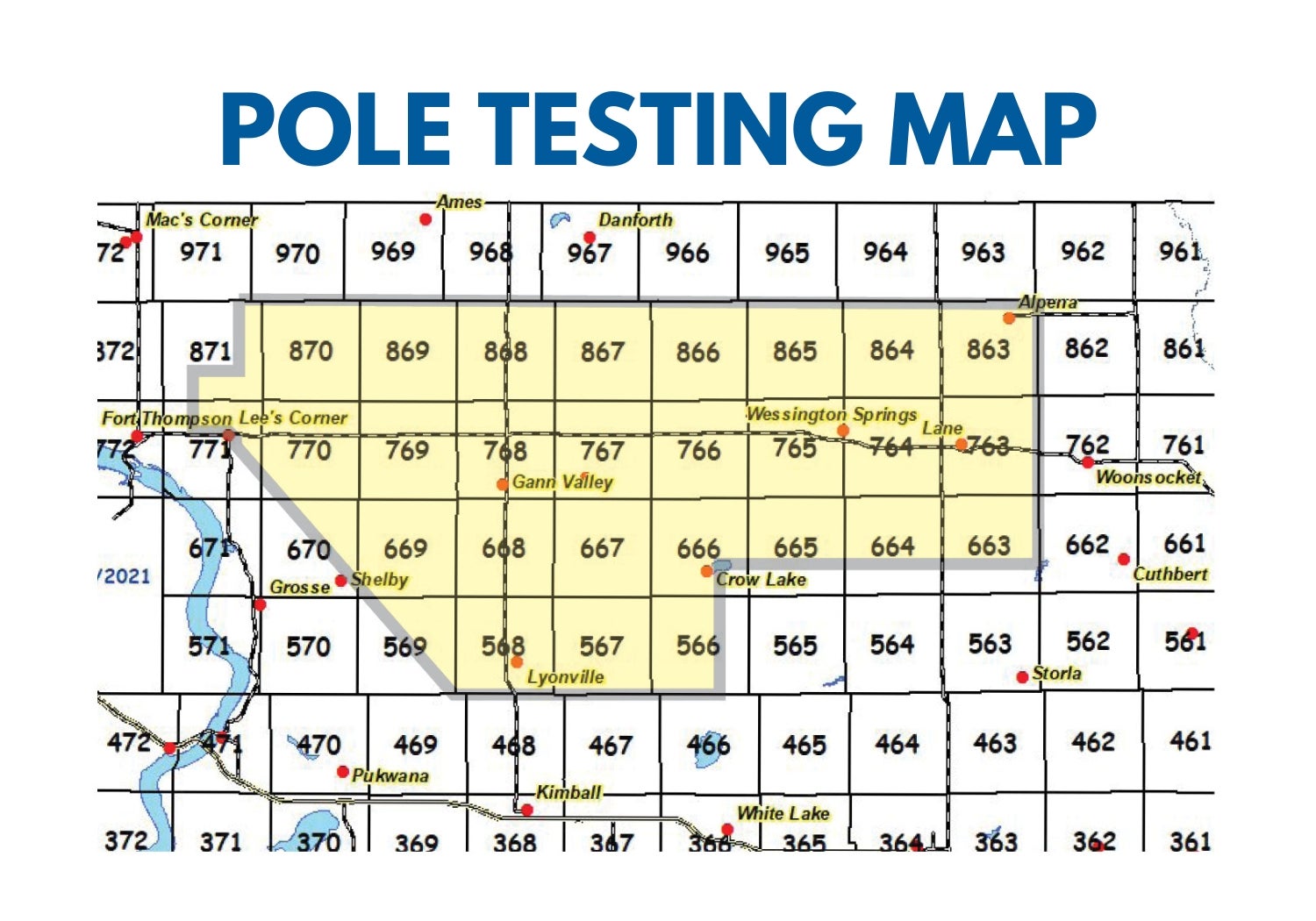 2025 Pole Testing Map