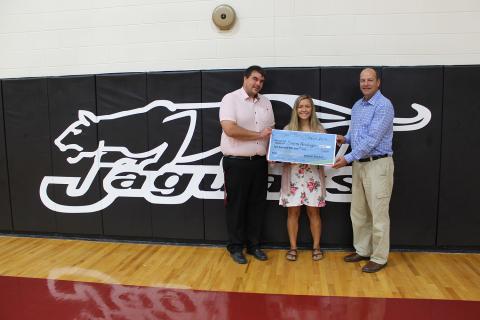 Sierra Heidinger receives Check