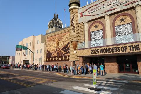 Line Outside Corn Palace